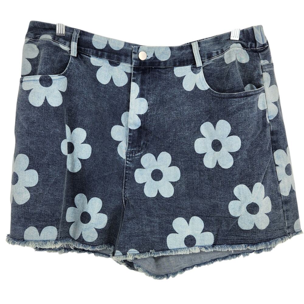 Hayden Los Angeles Daisy Floral Denim Shorts NWT